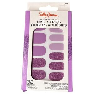 Sally Hansen Salon Effects Nail Strips Orchid Bloom Glitter Purple Lilac 1020